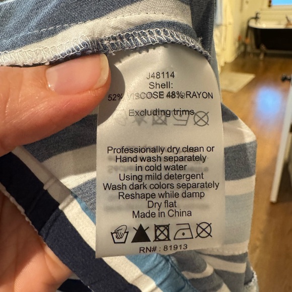 Plenty by Tracy Reese Blue Striped Pants - Picture 6 of 6